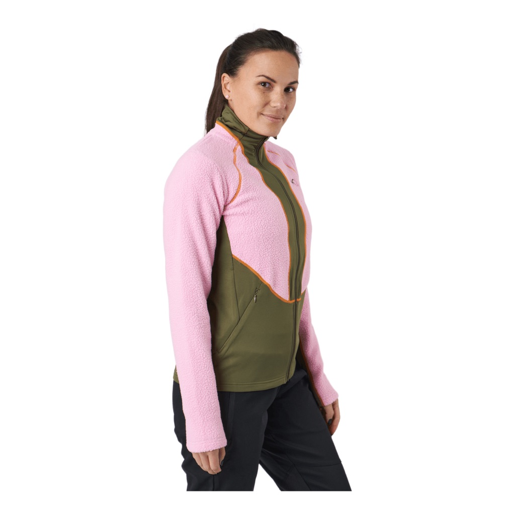 Kari Traa Ragnhild Full Zip Midlayer Jacket Size S, Prism Pink / Olive — image 2 of 8